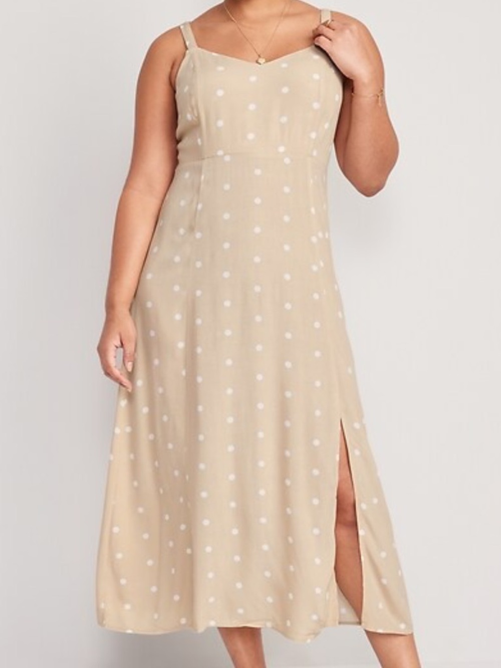 Maxi Dress with White Dots